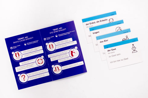 Ordförrådskort, instegsnivå. Tyska A1