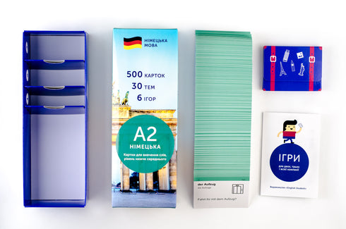 Ordförrådskort, lägre mellannivå. Tyska A2