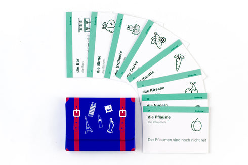 Ordförrådskort, lägre mellannivå. Tyska A2