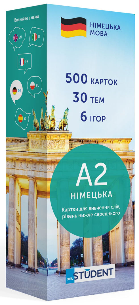 Ordförrådskort, lägre mellannivå. Tyska A2