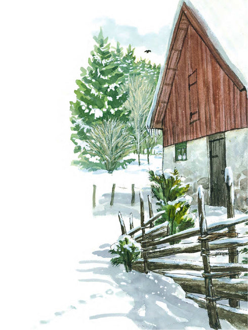 Mus mamma åker pulka