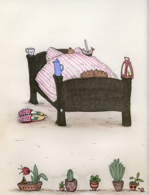 Mus vinter, bär snö