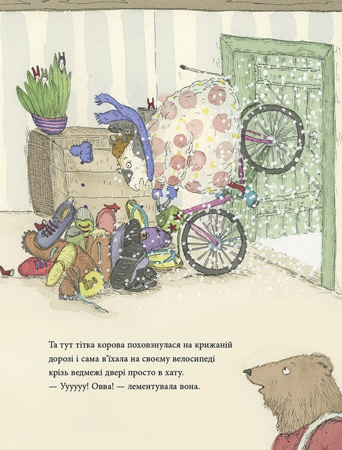 Mus vinter, bär snö