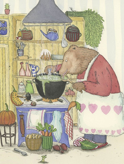 Mus vinter, bär snö