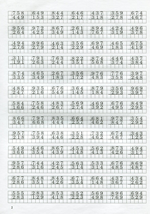 Matematiktränare. Addition och subtraktion i kolumner med övergång mellan positioner