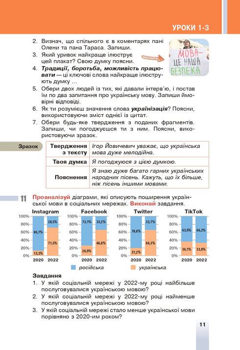 "Українська мова" підручник для 6 класу закладів загальної середньої освіти
