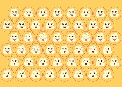 Fun popcorn with letters