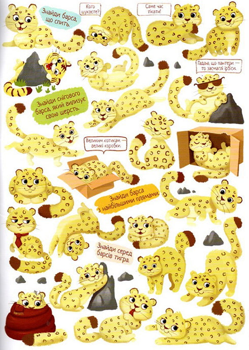 Hitta och visa. En bild för ett uppmärksamt barn