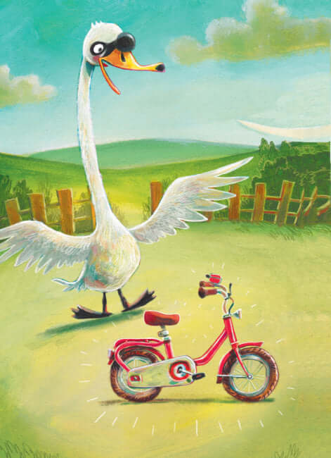 Дзень-дзелень! Еміль вчиться їздити на велосипеді