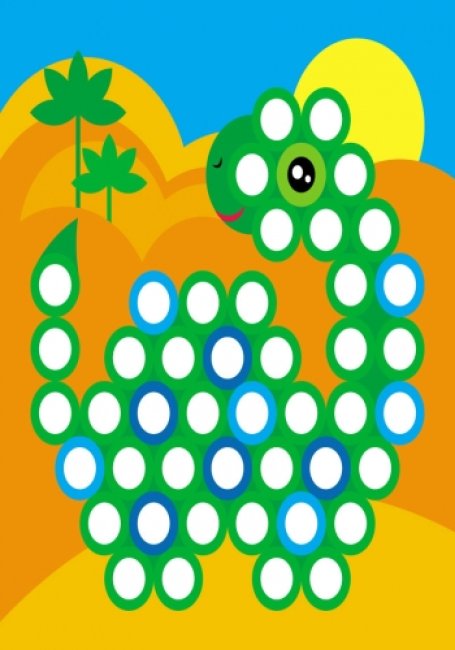 Мозаїка з наліпок. Для дітей від 4 років. Кружечки