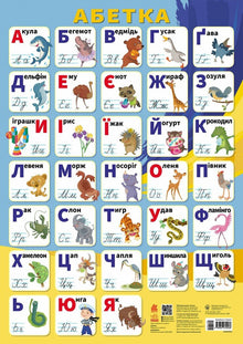 Undervisningsplakater. Alfabetet (ukrainsk udgave)